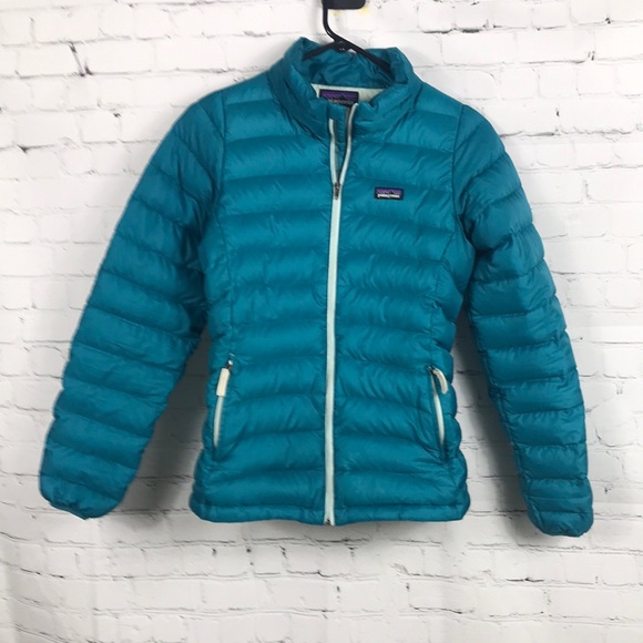 Patagonia Other - Patagonia Girl’s XL Down Puffer Jacket Turq GUC